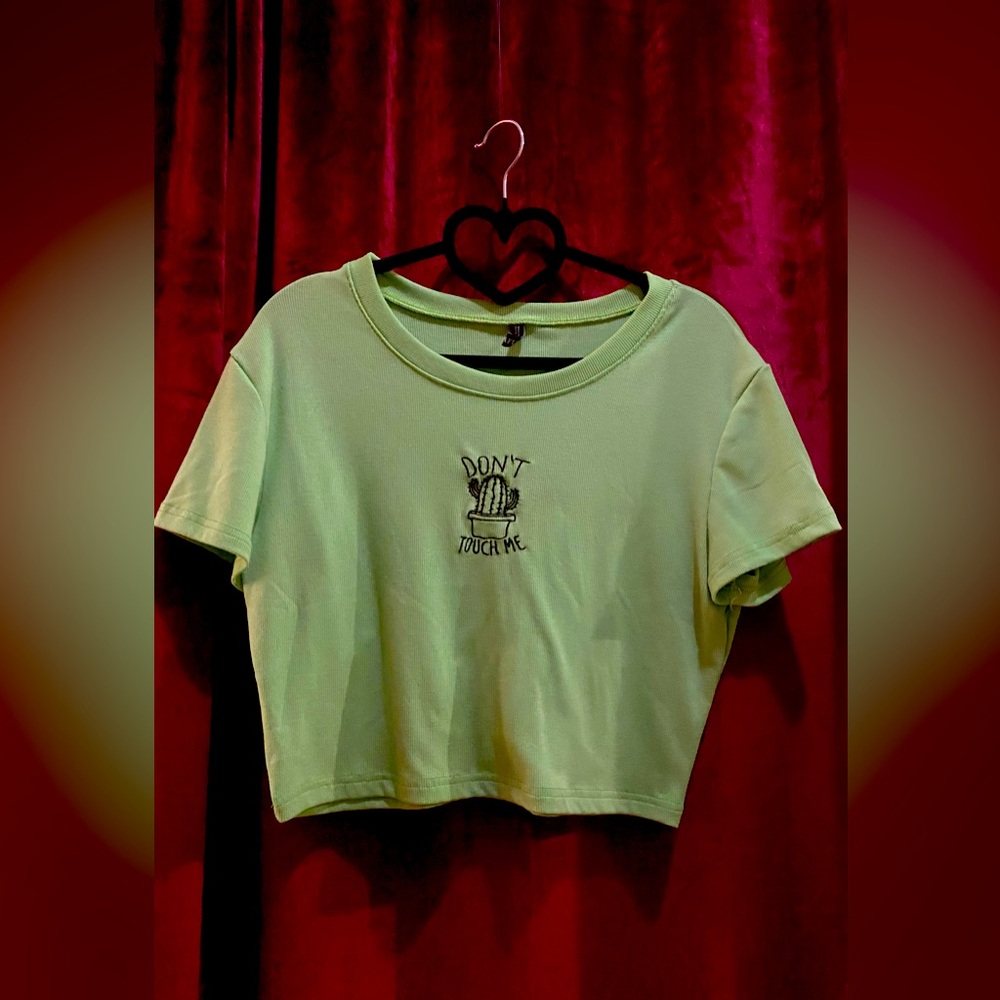 Cute quirky cropped graphic baby tee